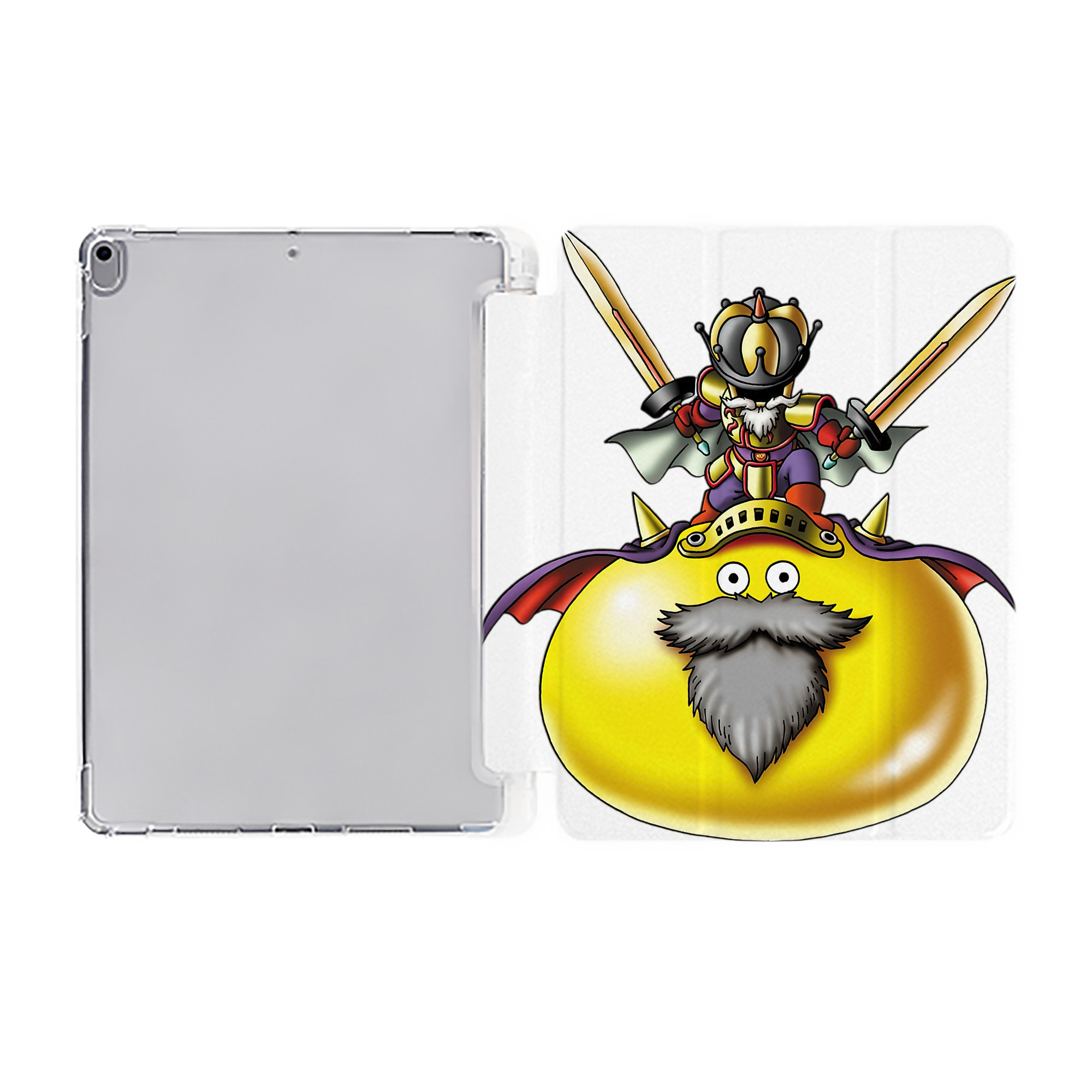 （画像用） ドラゴンクエスト Doragon Kuesuto Dragon Quest IPad ケース ペン収納付き 三つ折りスタンド PUレザー×シリコン 対応機種9.5/10.5/10.9インチ